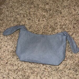 Grey blue purse wallet tie